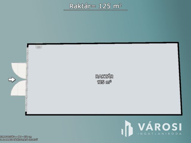 Kiadó 125 m2 egybefüggő fűtetlen raktár Solymáron